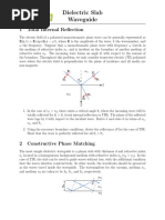 Dielectric Slab Waveguide: 1 Total Internal Reflection