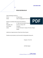 Surat Keterangan: Branch Office JL Diponegoro 125 Denpasar Bali Telp/Fax: (0361) 255914