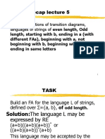 Recap Lecture 5: Different Notations of Transition Diagrams, Languages of Strings of Even Length, Odd