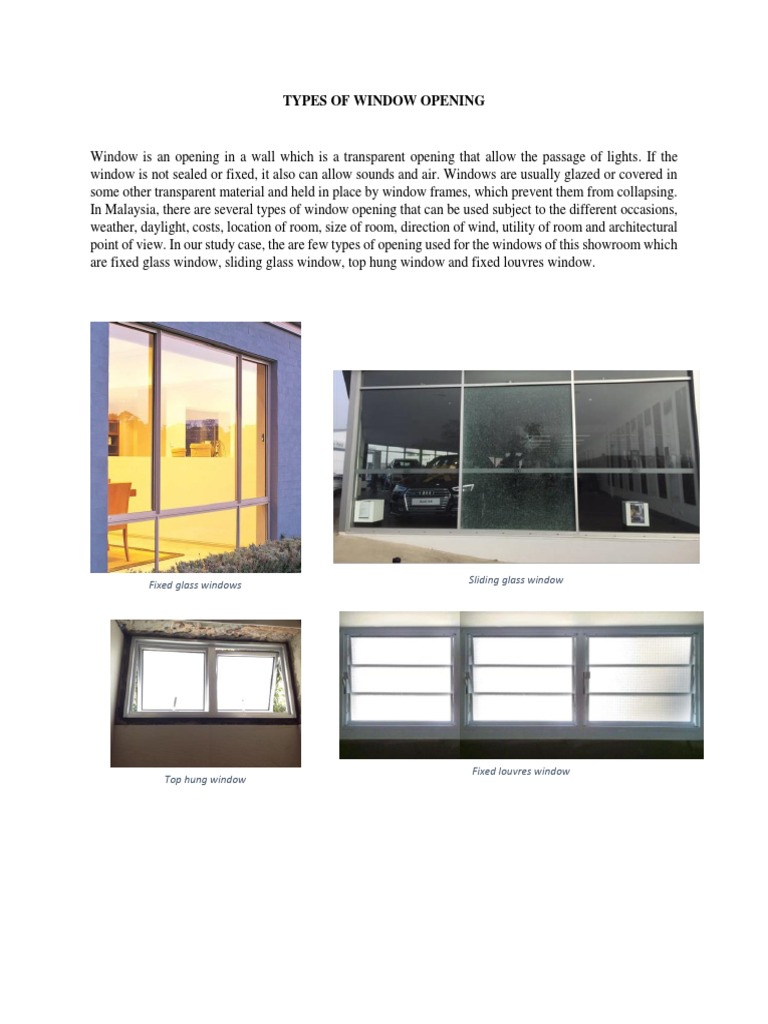 Types of Windows PDF Window Building Materials