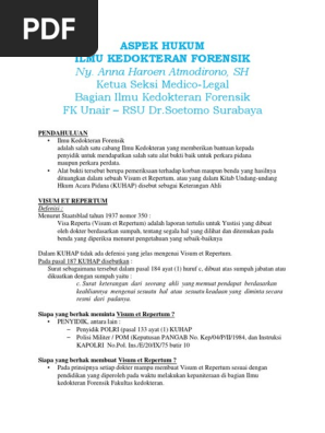 Peran Normatif Ahli Forensik Dalam Proses Kepala Kepolisian Negara Republik Indonesia Pdf Document