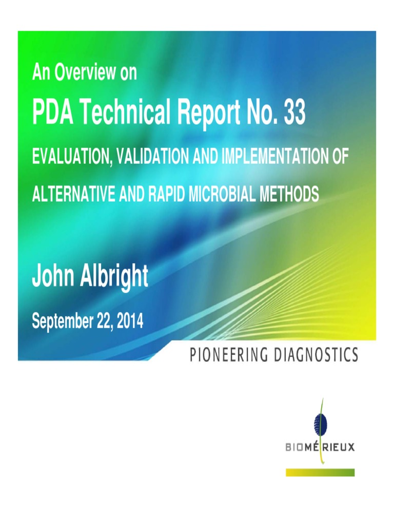 PDA Technical Report No. 33 John Albright PDF