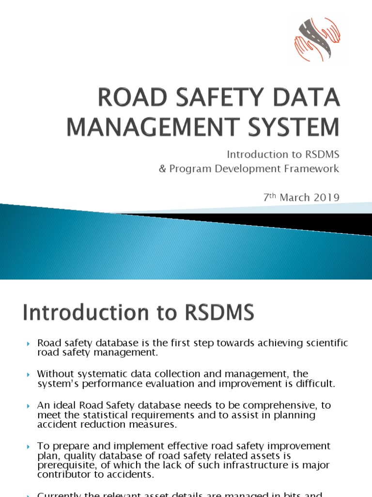 RSDMS: Enhancing Road Safety Data Management | PDF | Traffic Collision ...