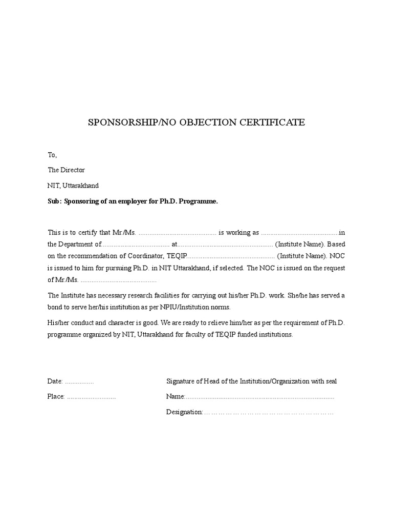 Sponsorship Form | PDF
