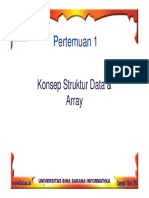 Pertemuan 1: Konsep Struktur Data & Array