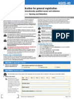 Application For General Registration As An Enrolled Nurse Registered Nurse or Midwife For IQNMs - AGOS 40 PDF