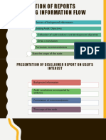 Presentation of Reports Following Information Flow