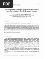 Informatii Nutritionale (Element) - Nutritional Requirements For Growth and Yield of Strawberry in Deep Flow Hydroponic Systems