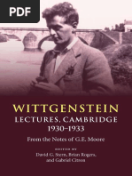 D. Stern - B Rogers - G Citron (Eds) - Wittgenstein - Lectures, Cambridge 1930-1933. From The Notes of G. E. Moore (2016) PDF