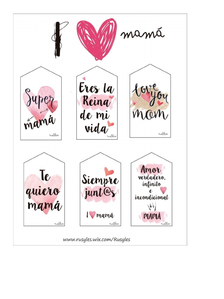 Toppers y Tarjetas para el Día de la Madre PDF