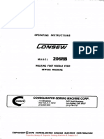 Consew 206RB Operating Instructions PDF