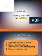 Chapter 2 - Building Trust and Sales Ethics