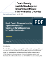 New Report: Death Penalty Disproportionately Used Against Persons With Significant Mental Impairments in Five Florida Counties