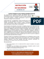 Instructivo de Seguridad #301 Todos Fuimos Un Día Trabajadores Nuevos