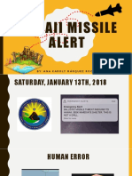 Hawaii False Missile Alert