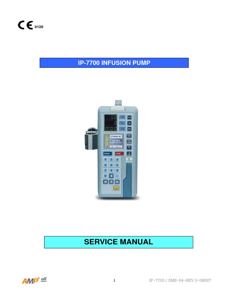 Ip7700 Infusion Pump Service Manual PDF Intravenous Therapy