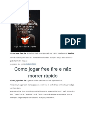 O Jogo Free Fire PDF, PDF, Amor