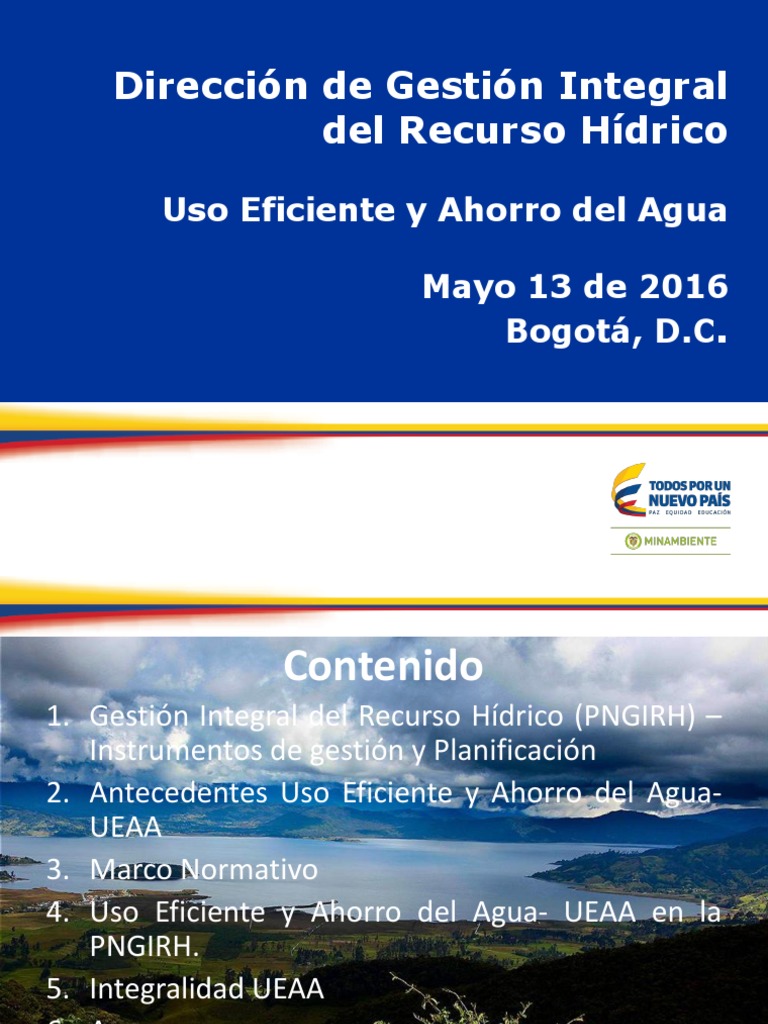 13 Uso Eficiente y Ahorro de Agua | PDF | Recursos hídricos | Planificación
