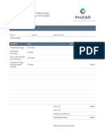 ProCAD Invoice #8000 for Mechanism, Production, Power Drive and Hydraulics Design Services