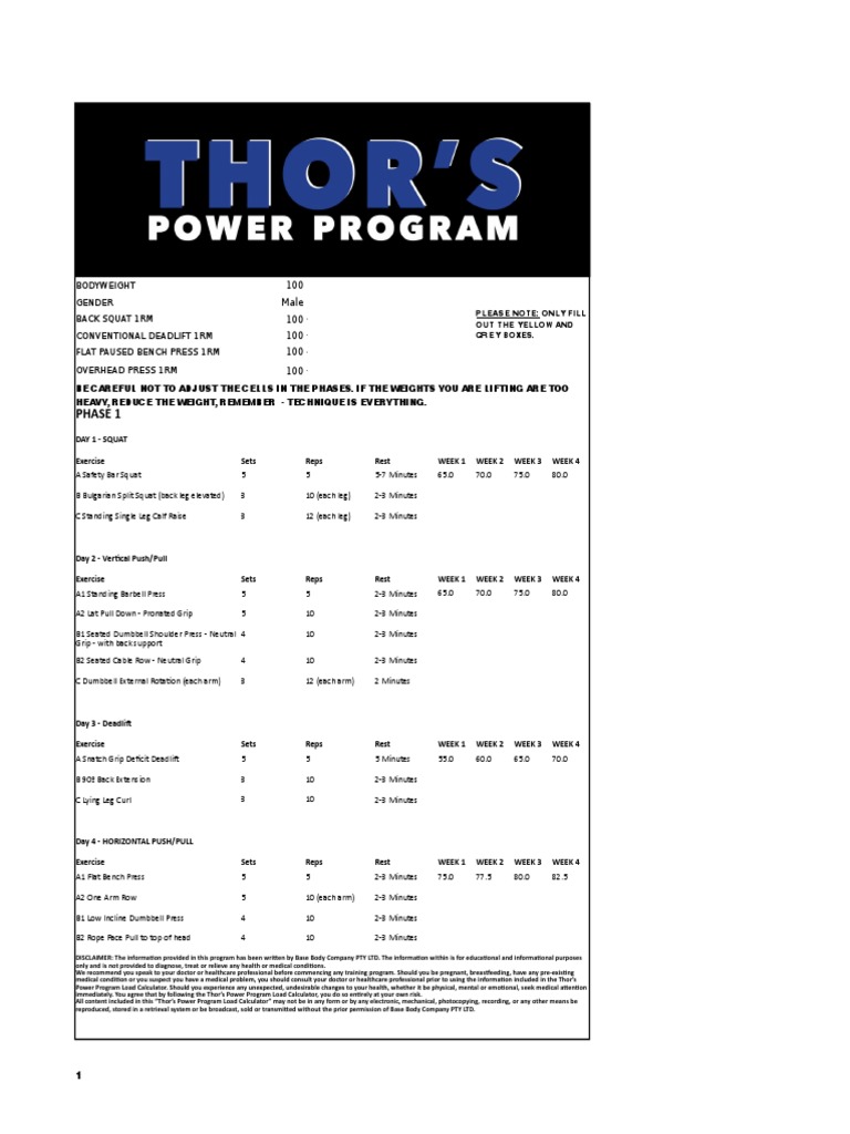 Deadlift Training Program Overview | PDF | Recreation | Physical Exercise