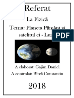 Referat La Fizică Planeta Pământ Și Satelitul Ei - Luna