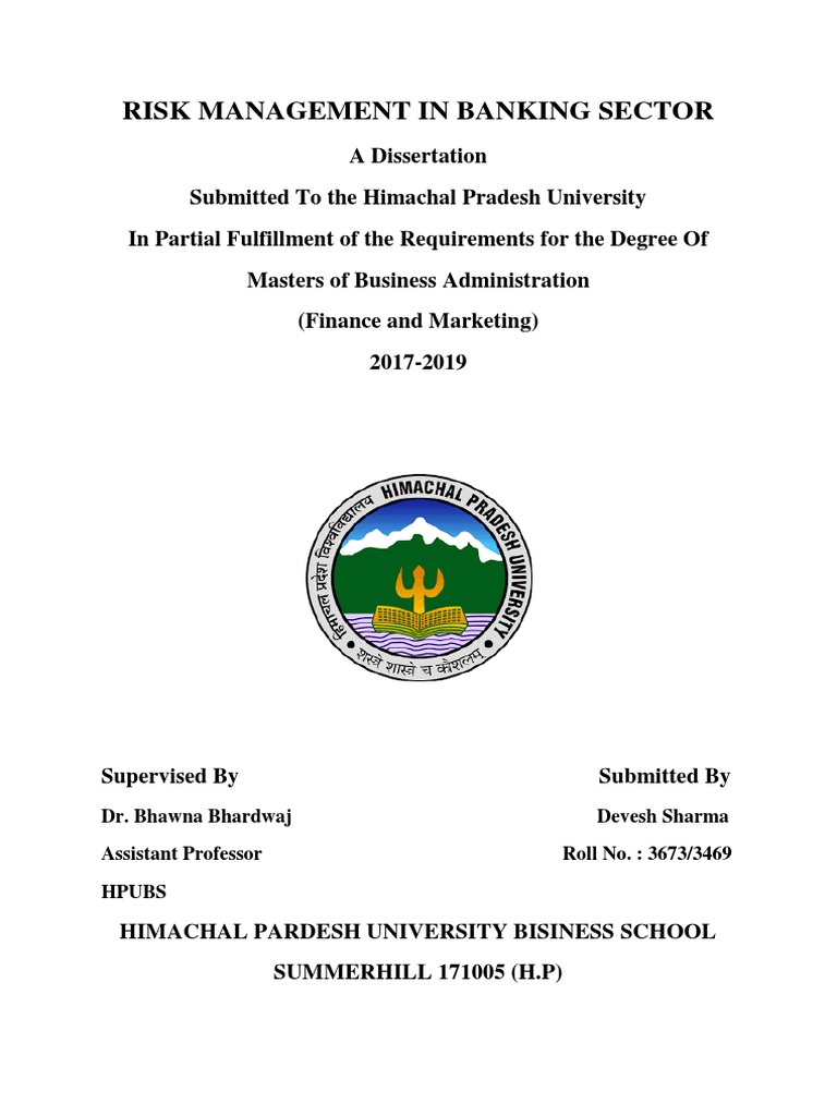 Risk Management in Banking Sector | PDF