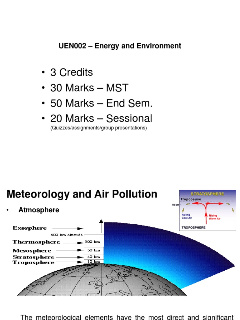 Meteorology S Role In Air Pollution Pdf Atmosphere Of Earth Wound