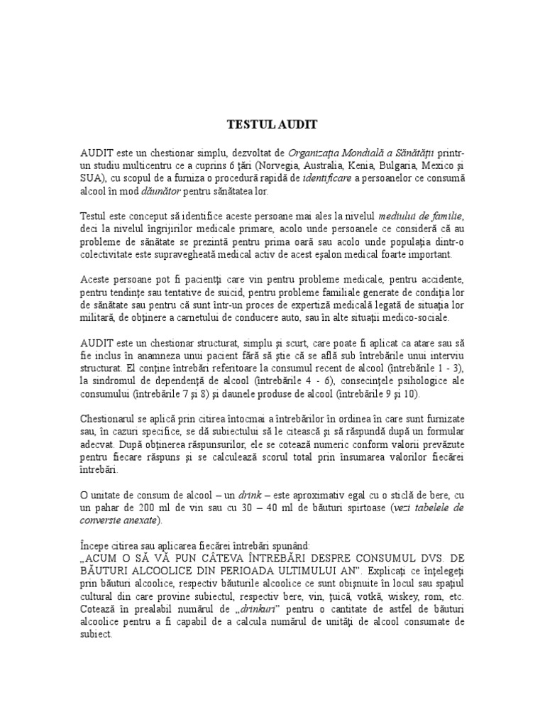 Testul Audit | PDF