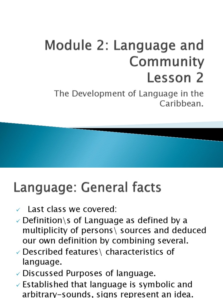 The development of language diversity in the caribbean reflects the