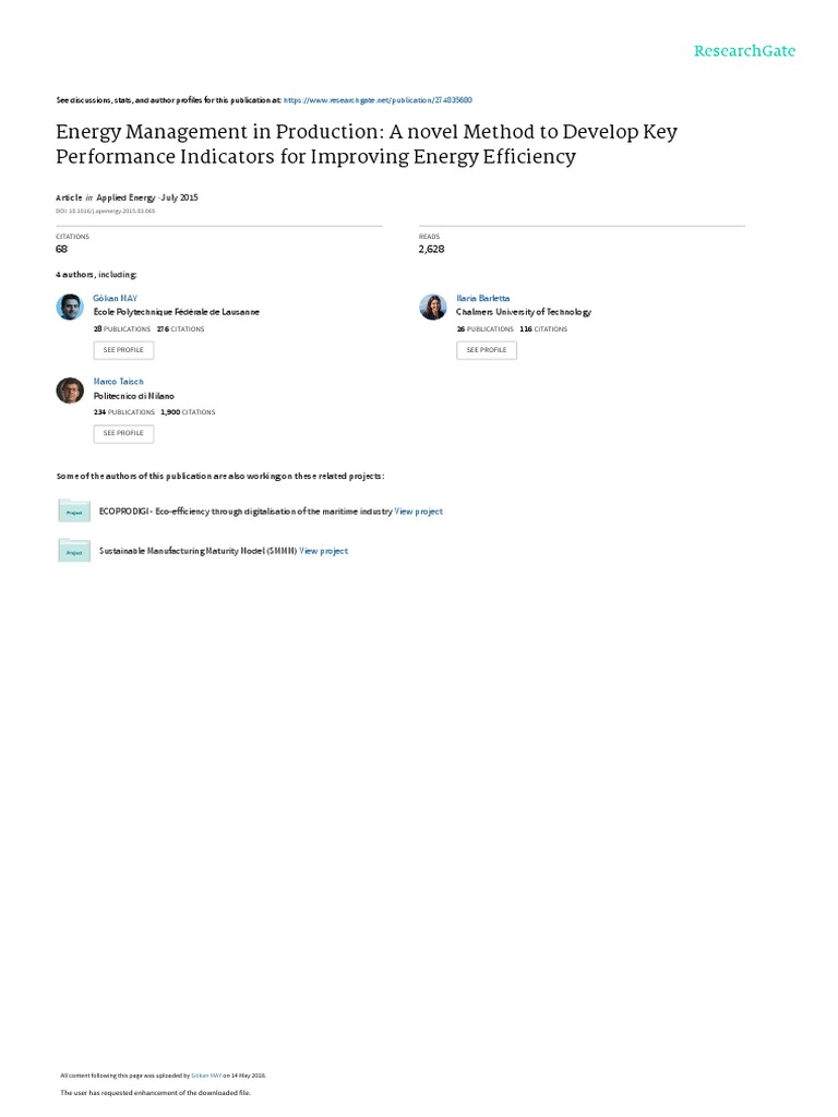Energy Management KPIs for Efficiency | PDF | Performance Indicator ...