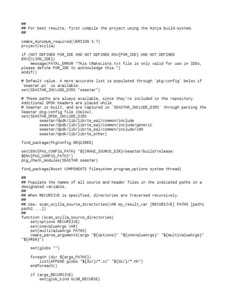 Scylla CMake Setup for IDEs | PDF | Areas Of Computer Science ...