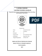 Cristiani Novita Sari - Laporan Praktikum Kimia Radiasi - Pengaruh Iradiasi Terhadap PH Indikator