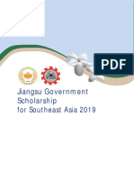 Jiangsu Government Scholarship For Southeast Asia 2019
