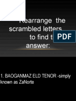 Rearrange The Scrambled Letters To Find The Answer