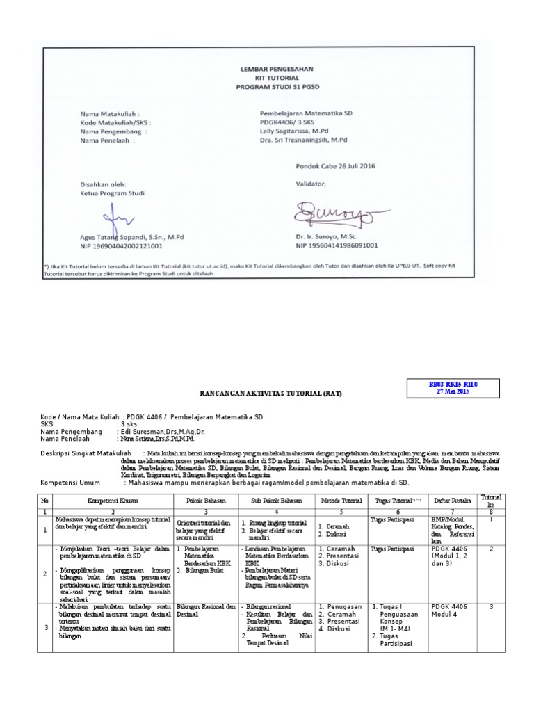 Pdgk4406 Pembelajaran Matematika Sd 2 Su