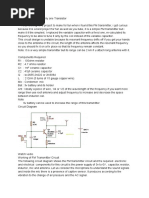 FM Transmitter With Only One Transistor