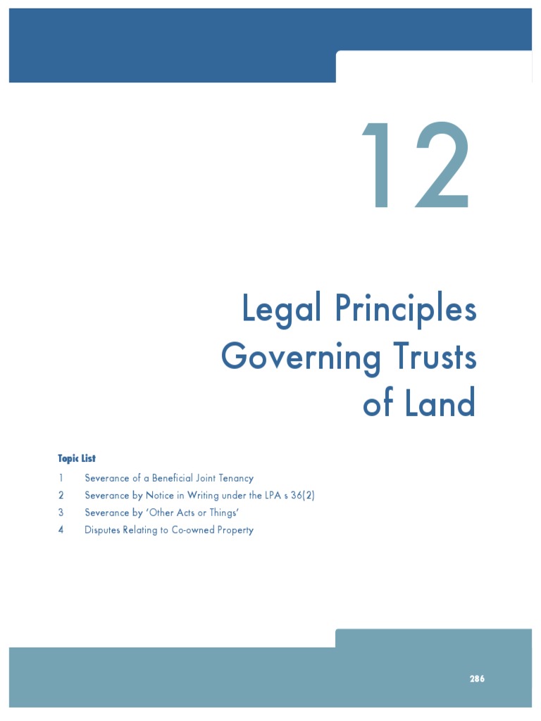 Legal Principles of Land Trusts | PDF | Concurrent Estate | Real Property