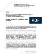 Reseña Soportes Teóricos y Etnográficos Sobre Conceptos de Territorio