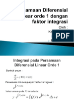 Persamaan Diferensial Linear Orde 1 Dengan Faktor Integrasi