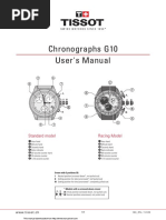 Chronographs G10 User's Manual: Standard Model Racing Model