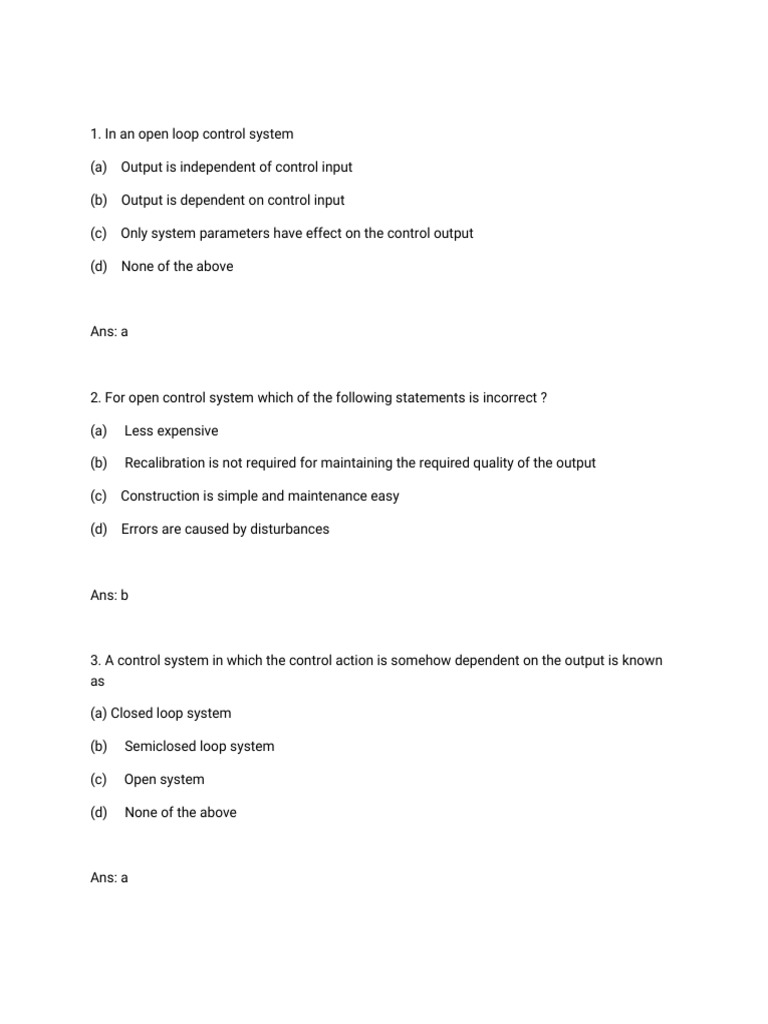 ControlSystem MCQ PDF