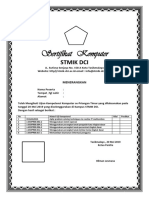 STMIK DCI Sertifikat Komputer Kompetensi