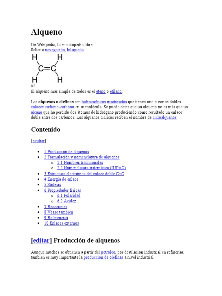 Alqueno | PDF | Alqueno | Química Orgánica