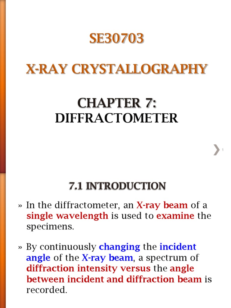 X-Ray Crystallography and Diffractometers | PDF | X Ray Crystallography ...