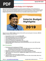 Interim Budget 2019 Highlights