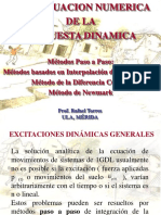 Métodos paso a paso para evaluación numérica de respuesta dinámica