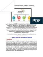 Procedimiento Registral Pimera y Segunda Instancia