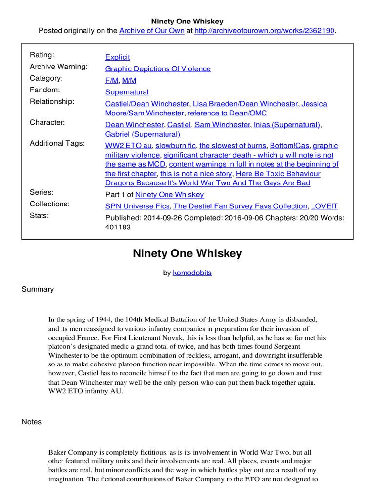 Ninety One Whiskey Platoon