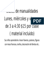 Clases de Manualidades