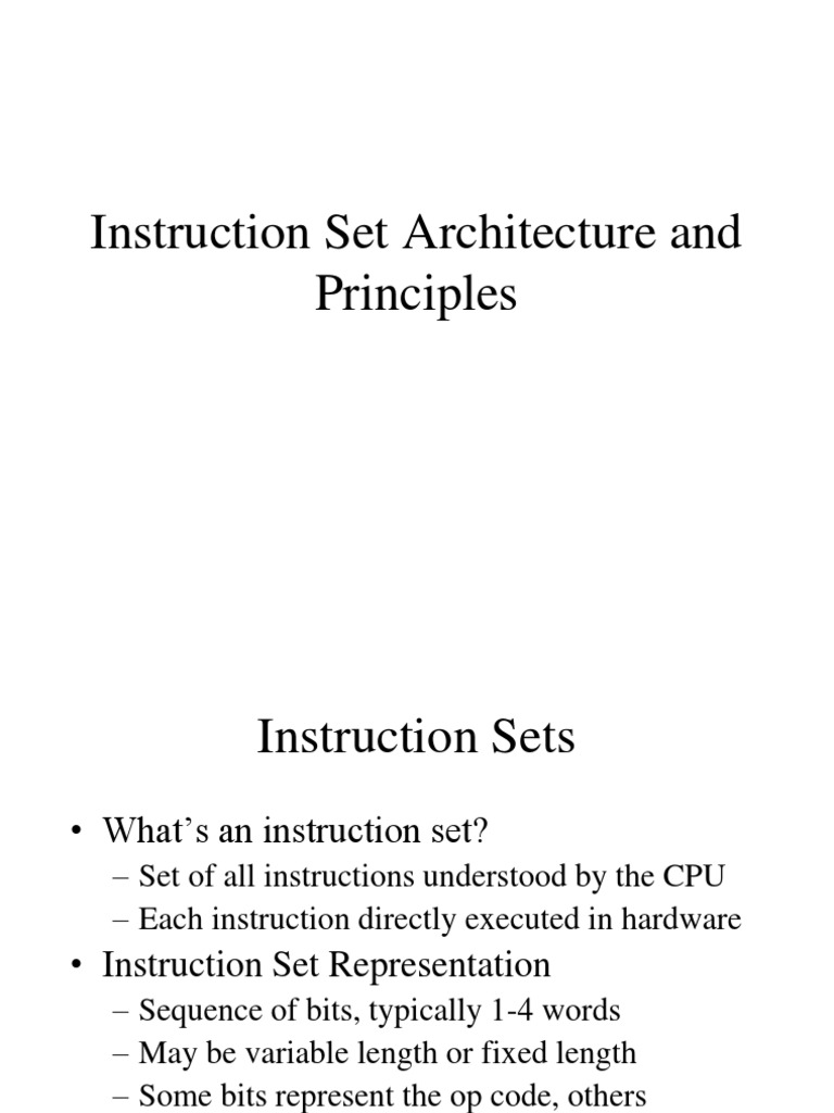 Instruction Set Architecture | PDF | Computer Architecture | Computer ...